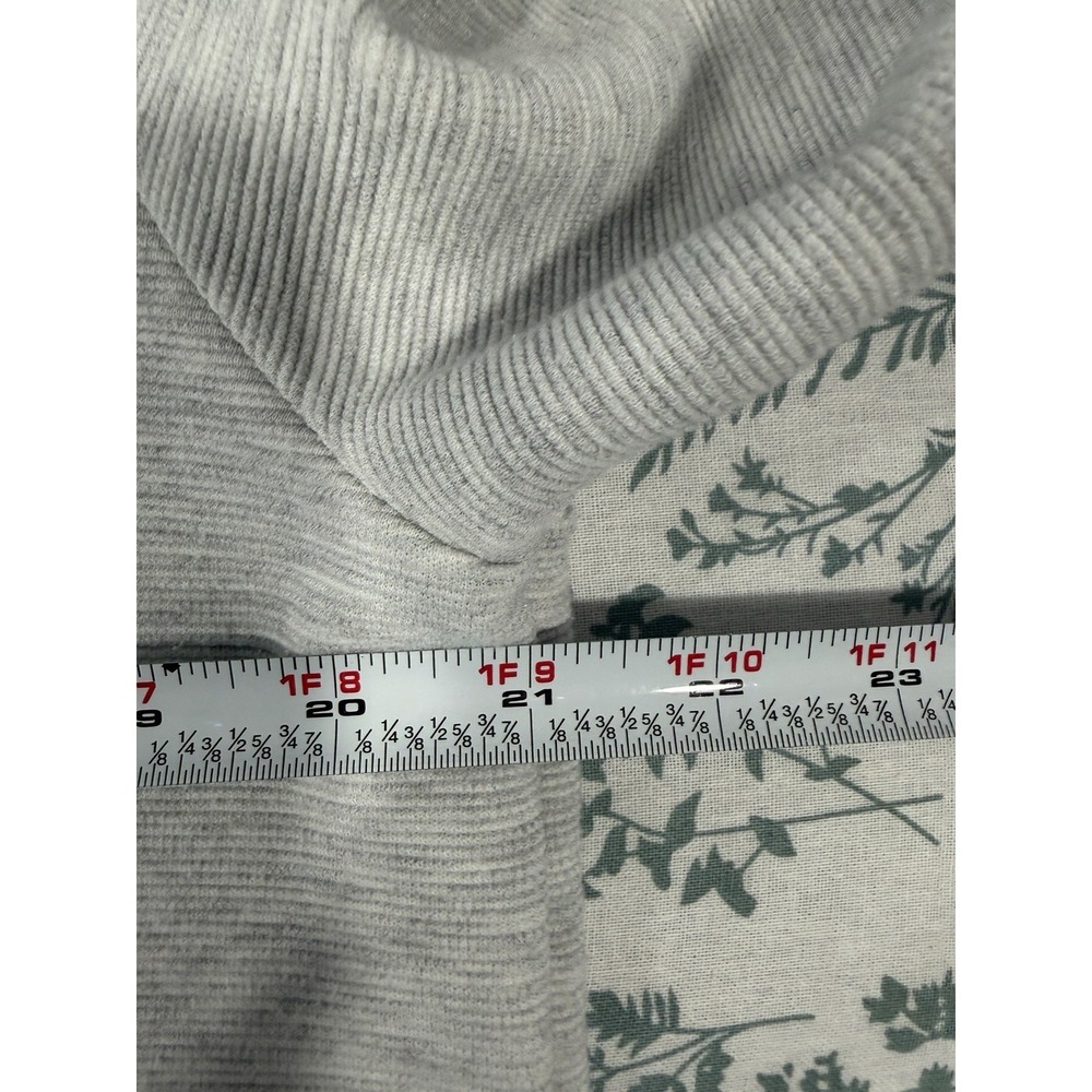 CALIA Ottoman 1/4 Zip Pullover Gray Fold Over Collar Sweatshirt Top S Oversized - Picture 9 of 10